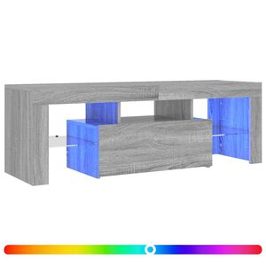 vidaXL TV-taso LED-valoilla harmaa Sonoma 120x35x40 cm