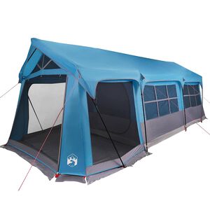 vidaXL Perhe Teltta Sininen ja harmaa 620 x 322 x 240 cm Polyesteri