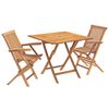 vidaXL 3-osainen taitettava puutarhaterassisetti 3 kpl Luonnollinen