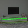 vidaXL TV-taso LED-valoilla betoninharmaa 270x35x40 cm