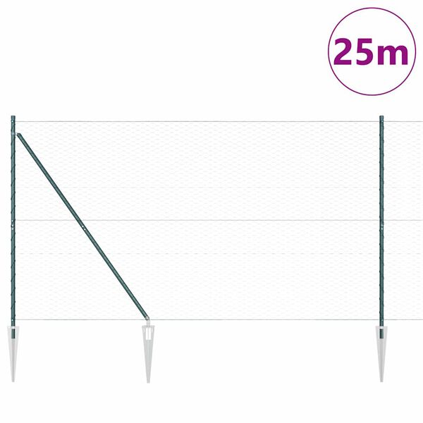 vidaXL Aitalatu Vihre&auml; 25 x 1,5 m (36 mm verkko) Ter&auml;s