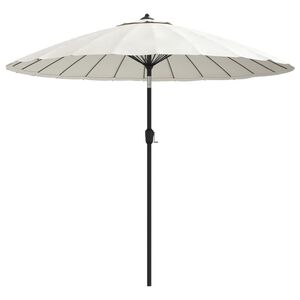 vidaXL Aurinkovarjo alumiinitanko 270 cm hiekanvalkoinen