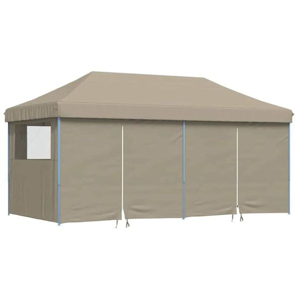 vidaXL Juhlateltta Pop-up Harmaanruskea 580 x 292 x 315 cm