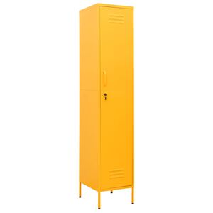vidaXL Pukukaappi sinapinkeltainen 35x46x180 cm ter&auml;s