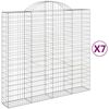 vidaXL Kaarevat kivikorit 7 kpl 200x50x180/200 cm galvanoitu rauta