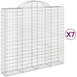 vidaXL Kaarevat kivikorit 7 kpl 200x50x180/200 cm galvanoitu rauta