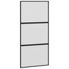 vidaXL liukuovi laitteistosarjalla musta 102,5x205 cm karkaistu lasi