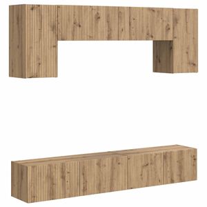 vidaXL TV-tasosetti 4 pcs Korkean kiillon valkoinen Tekninen puu
