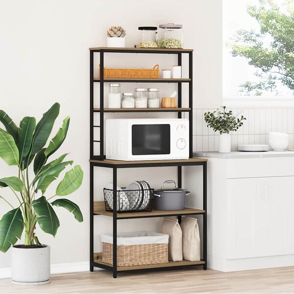 vidaXL Keitti&ouml;hylly Artisan tammi 80 x 40 x 168 cm Tekninen puu