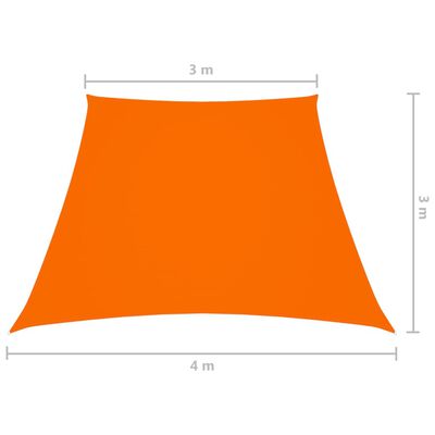 vidaXL Aurinkopurje Oxford-kangas puolisuunnikas 3/4x3 m oranssi