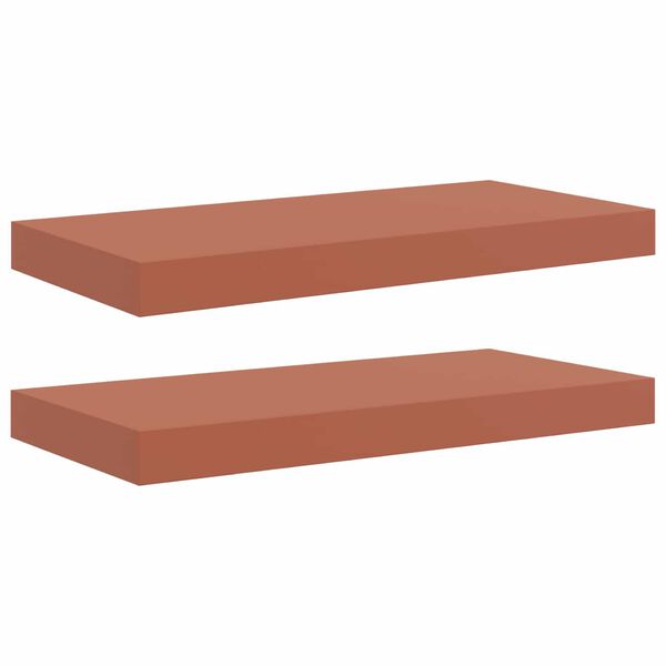 vidaXL Sein&auml;hylly 2 pcs Punainen 50 x 23 x 4 cm Tekninen puu