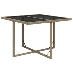 vidaXL Puutarhap&ouml;yt&auml; beige 109x107x74 cm polyrottinki ja lasi