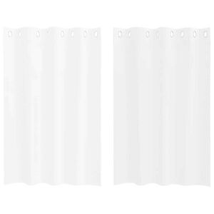 vidaXL Verhosatiini verhoilla 2 pcs Valkoinen 140 x 140 cm Polyesteri