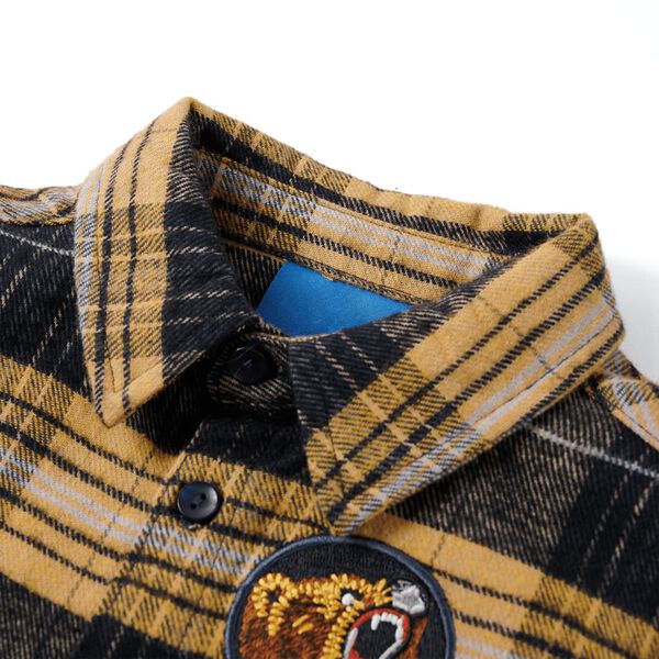 Lasten ruutupaita keltainen ja musta 104