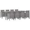 vidaXL Piharuokailu setti 9 pcs Valkoinen Polypropeeni