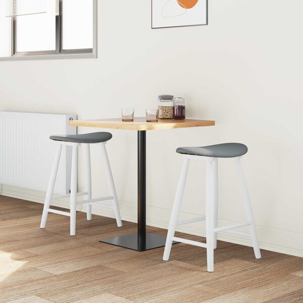 vidaXL Ruokatuolit 2 pcs Valkoinen 46 x 37 x 63 cm Kest&auml;v&auml; Kumipuinen