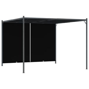 vidaXL Puutarhapergola rullattavalla katolla 3x3 m antrasiitti