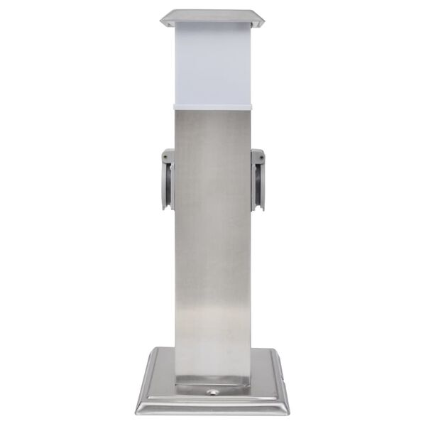 Puutarhan Pilaripistoke Valolla Ruostumaton Ter&auml;s