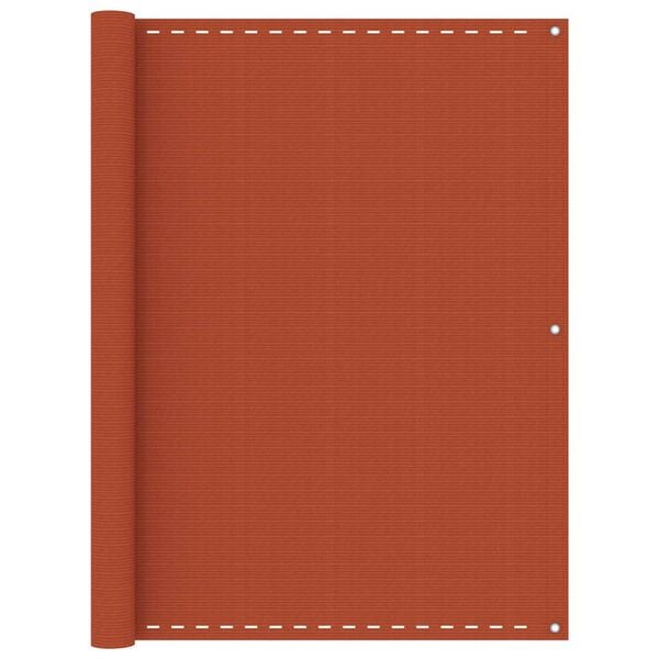 vidaXL Parvekkeen suoja oranssi 120x600 cm HDPE