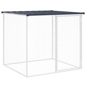 vidaXL Kanah&auml;kki katolla antrasiitti 103x98x90 cm galvanoitu ter&auml;s