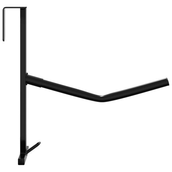 vidaXL Satulateline suitsikoukulla yksivartinen kannettava musta rauta