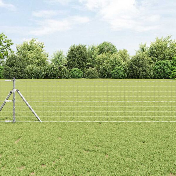 vidaXL Aita ja Tuki Hopea 0,8 x 25 m Ter&auml;s ja PVC