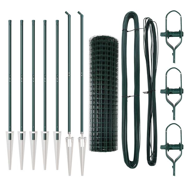 vidaXL Aita ja Tuki Vihre&auml; 1,2 x 10 m Ter&auml;s ja PVC