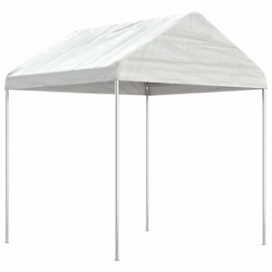vidaXL Huvimaja katolla valkoinen 2,28x2,23x2,69 m polyeteeni