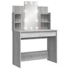 VidaXL Peilip&ouml;yt&auml; LED-valoilla harmaa Sonoma 96x40x142 cm