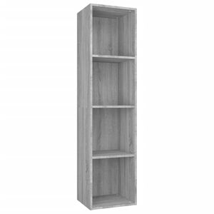 vidaXL Kirjahylly / TV-taso harmaa Sonoma 36x30x143 cm tekninen puu