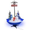 vidaXL Lunta satava joulukuusi sateenvarjopohjalla sininen 170 cm PVC