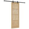 vidaXL Liukuovi Luonnollinen ja musta 73,5 x 211 cm T&auml;ysi m&auml;nty