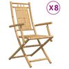 vidaXL Taitettavat puutarhatuolit 8 kpl 53x66x99 cm bambu