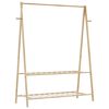 vidaXL Vaateteline hyllyill&auml; 132x45,5x150,5 cm Bambu