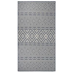 vidaXL Ulkomatto Flatweave 80x150 cm siniset raidat