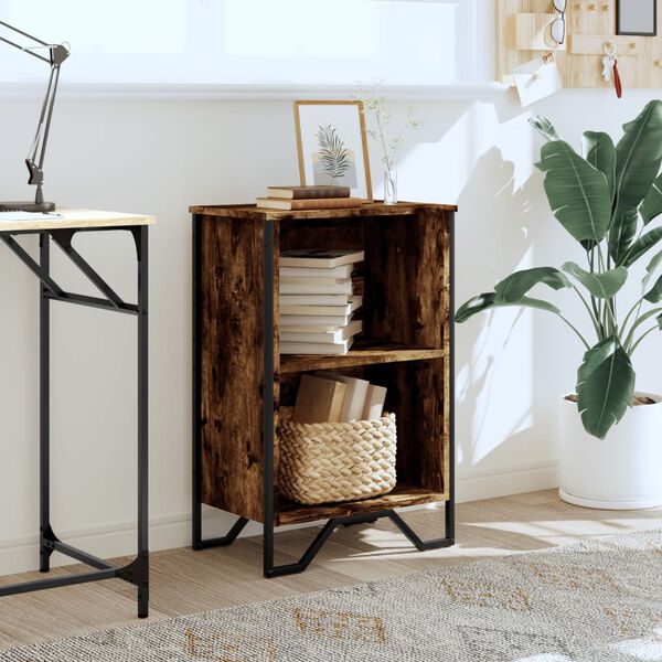 vidaXL Kirjahylly savutammi 50x31x74,5 cm tekninen puu