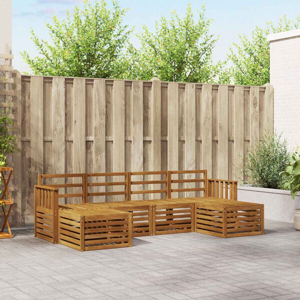 vidaXL Sohvasarjat 6 pcs Luonnollinen Tihe&auml; akasiapuu