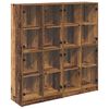 vidaXL Korkea kaappi 2 kpl Vanha Puu 68 x 37 x 142 cm Tekninen puu