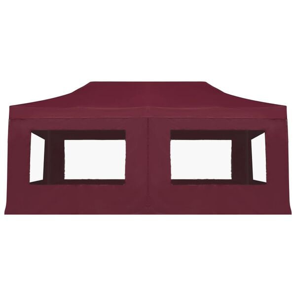 vidaXL Kokoontaittuva juhlateltta seinill&auml; alumiini 6x3 m viininpun.