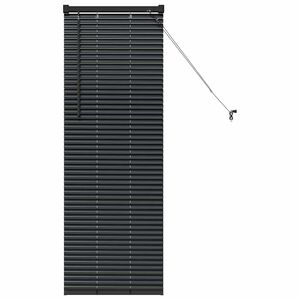 vidaXL Venetsialaiset Verhot Musta 130 x 40 cm Alumiini