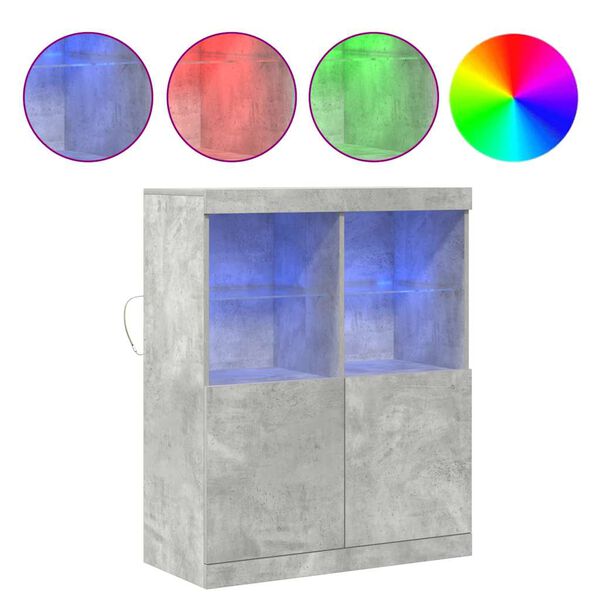 vidaXL Senkki betoninharmaa 81x37x100 cm tekninen puu