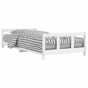 vidaXL Lasten s&auml;ngynrunko valkoinen 90x200 cm t&auml;ysi m&auml;nty