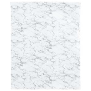 vidaXL Itsekiinnittyv&auml; kalustetarra marmorinvalkoinen 90x500 cm PVC