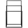 vidaXL Vapaasti seisova pyyheteline musta 48x24x79 cm rauta
