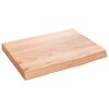vidaXL Kylpyhuoneen ty&ouml;taso v.ruskea 40x30x(2-4)cm k&auml;sitelty t&auml;ysi puu