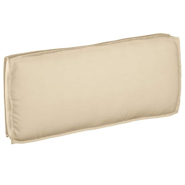 vidaXL Kuormalavatyyny istuimelle / selk&auml;nojalle Beige 120 x 50 x 12 cm