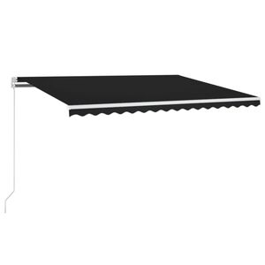 vidaXL Manuaalisesti sis&auml;&auml;nkelattava markiisi 400x350 cm antrasiitti