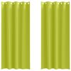 vidaXL Piment&auml;v&auml; verho renkailla 2 kpl Vihre&auml; 225 x 140 cm Polyesteri