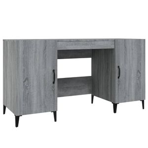 vidaXL Ty&ouml;p&ouml;yt&auml; harmaa Sonoma 140x50x75 cm tekninen puu