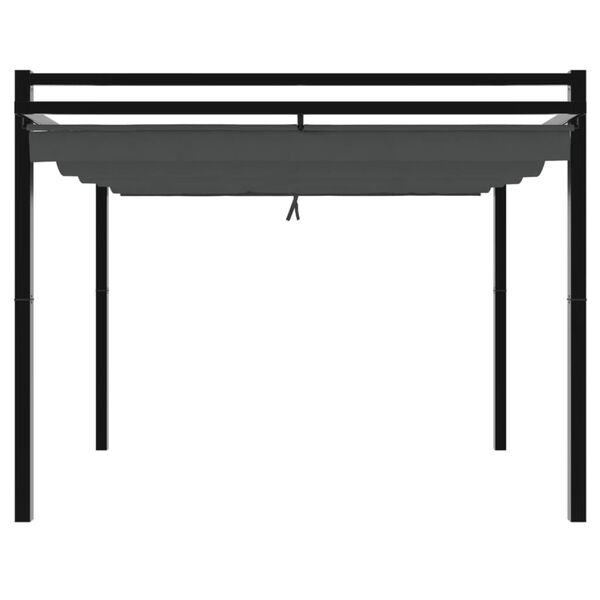 vidaXL Puutarhakatos rullattavalla katolla antrasiitti 3x3 m alumiini